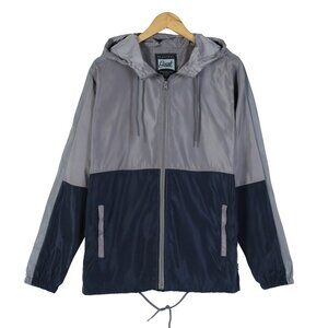 Men's Two Tone Windbreaker Hooded Jacket Outwear Size S